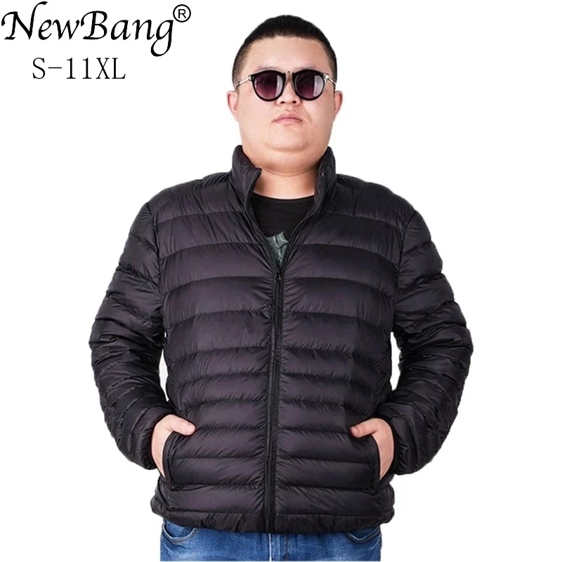 NewBang Plus 10XL 11XL Ultra light Down Jacket Men Lightweight Men\'s Down Coat Male Warm Portable Windbreaker Feather Parka