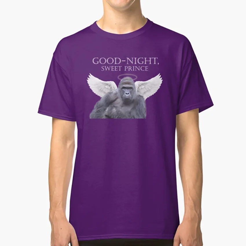 Good - Night , Sweet Harambe T Shirt Harambe Aesthetic Gorilla Sad Beautiful Harambe Shirt Good Night Sweet Prince Harambe