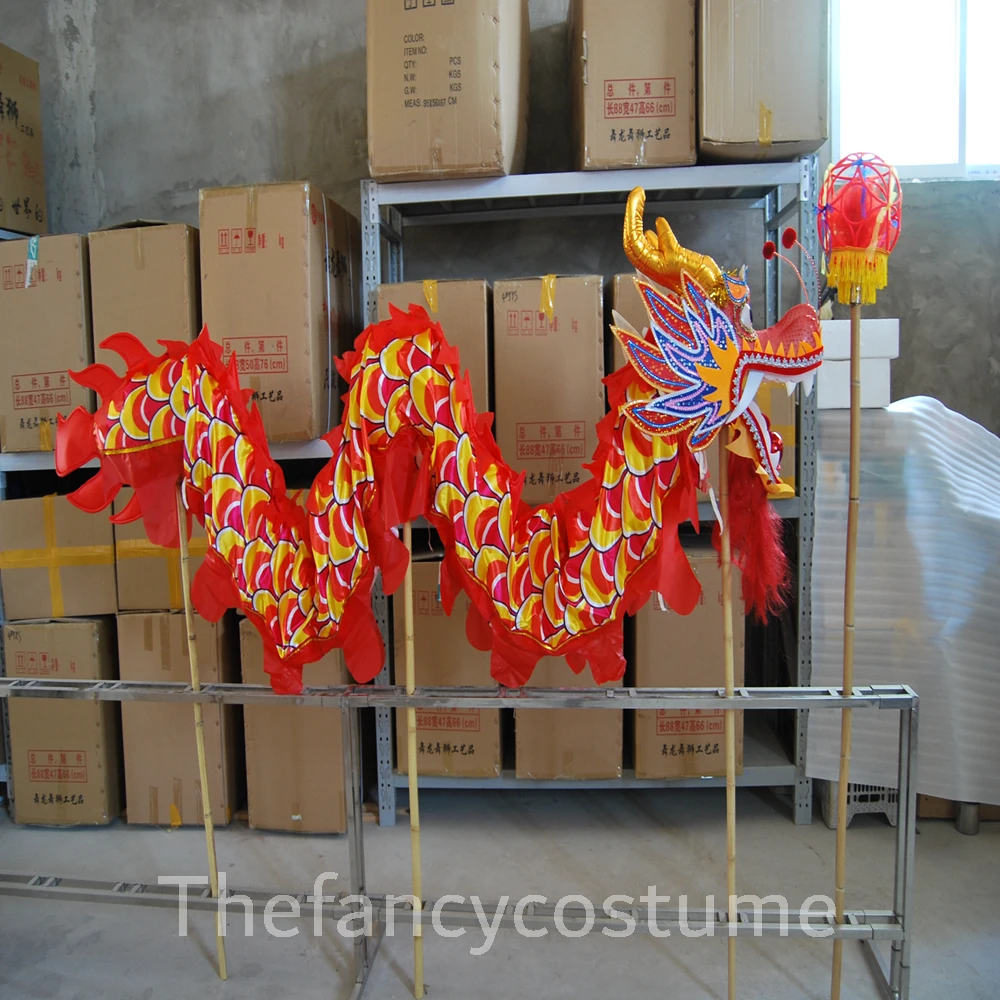 Chinese Traditional Culture 4m Student Length Size 5  DRAGON DANCE ORIGINAL Folk Festival Celebration Costume