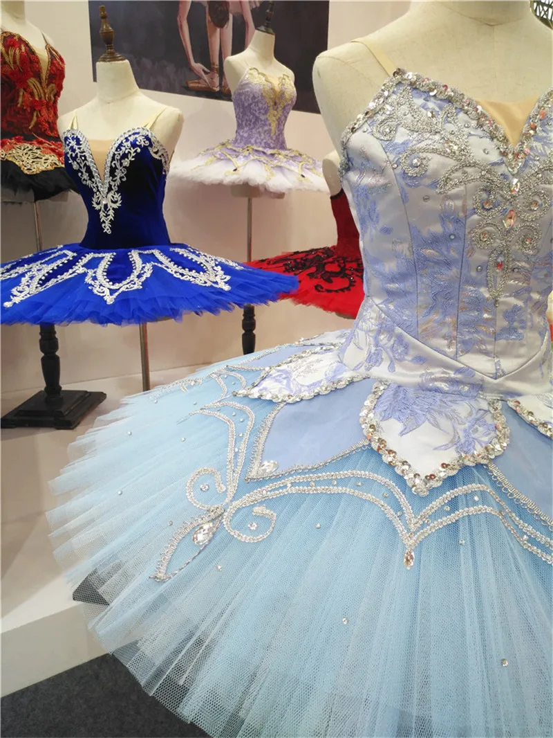 New Coming High Quality Women Adult Performance Wear Lt. Blue Tutu Ballet Professional