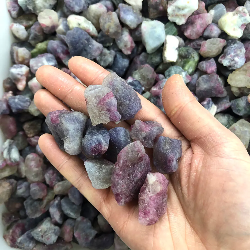 1pc Natural Pink Tourmaline Raw Crystals Rough Quartz Crystal Rock Healing Mineral Unicorn Stone Pegmatite Lepidolite Gemstone