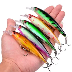 1pcs Minnow Fishing Lures 3D Eyes Floating Laser Hard Aritificial wobbler Crankbait Plastic Baits Pesca Isca 11cm 13.5g