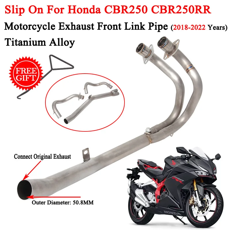 

Slip On For Honda CBR250 CBR250RR CBR 250 Motorcycle Exhaust Escape Modified Front Mid Link Pipe Connecting 51mm Moto Muffler