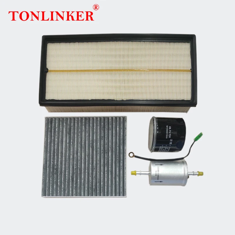 TONLINKER Car Cabin Air Filter Oil Filter Fuel Filter For Trumpchi GAC GS8 2017 2018 2019 2020 2021 2022 2.0AT 4B20M1 Model Set