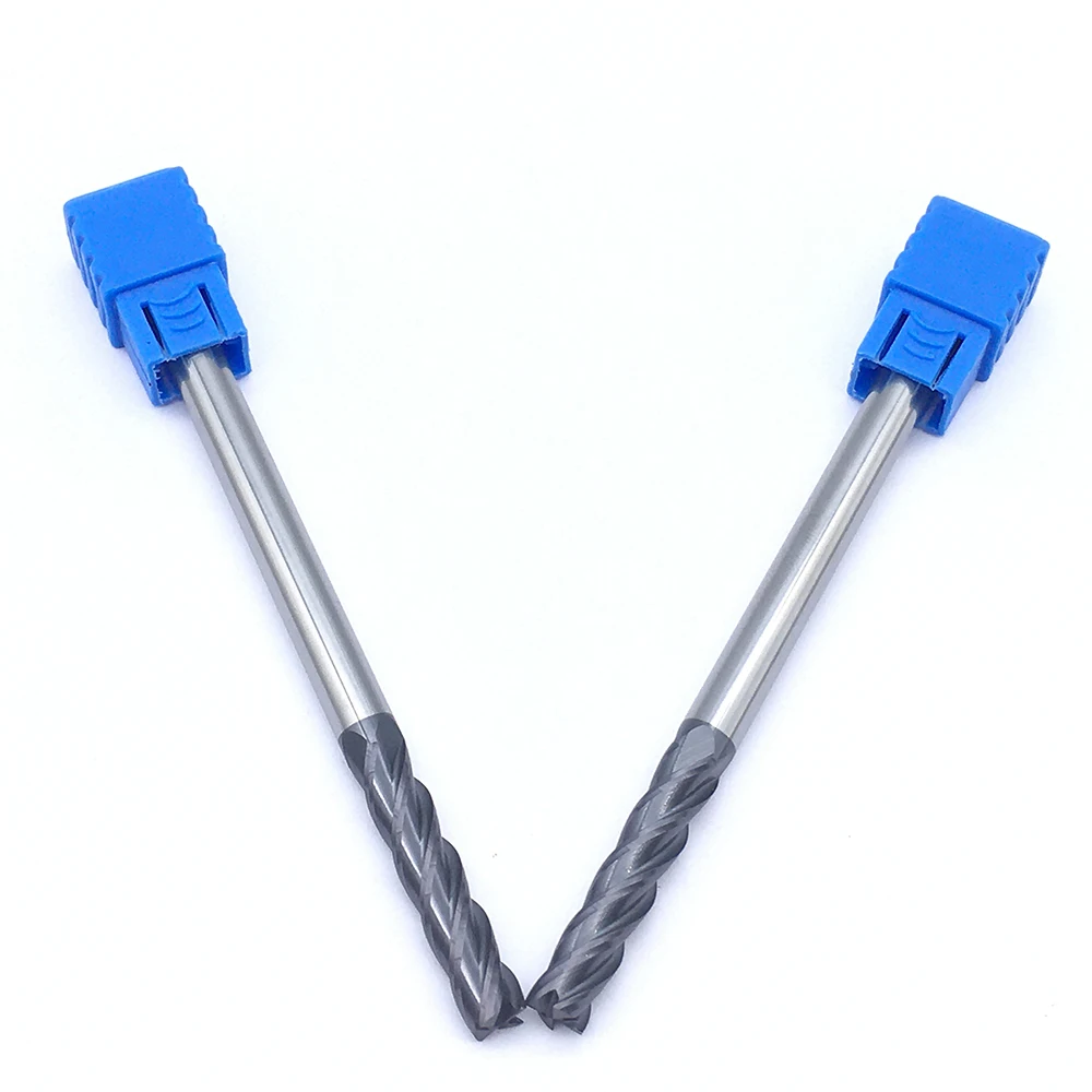 Liga 1 pçs hrc50 4 flauta 6.0xd6x100l carboneto de tungstênio fresa de aço torno cnc fundo plano quatro lâmina end mill