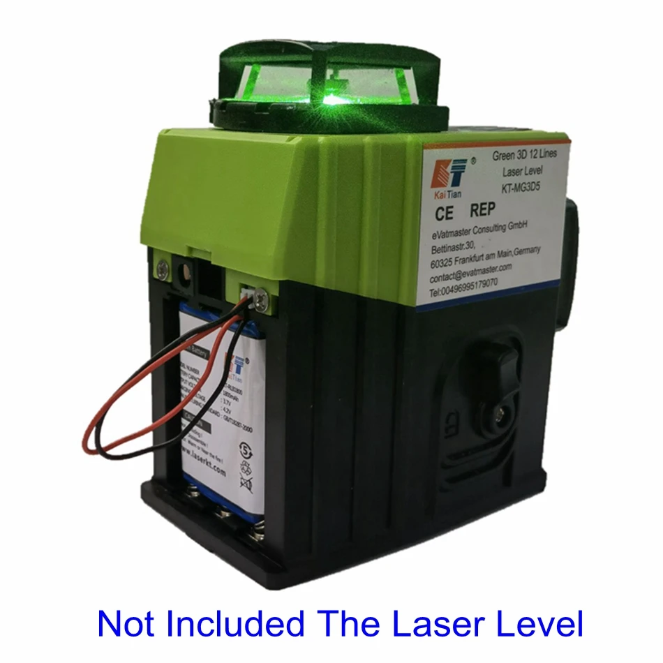 KaiTian Laser Battery Rechargeable Lithium for Self-Leveling Green/Red Line Nivel Laser 3D Vertical&Horizontal Lasers Levels 360