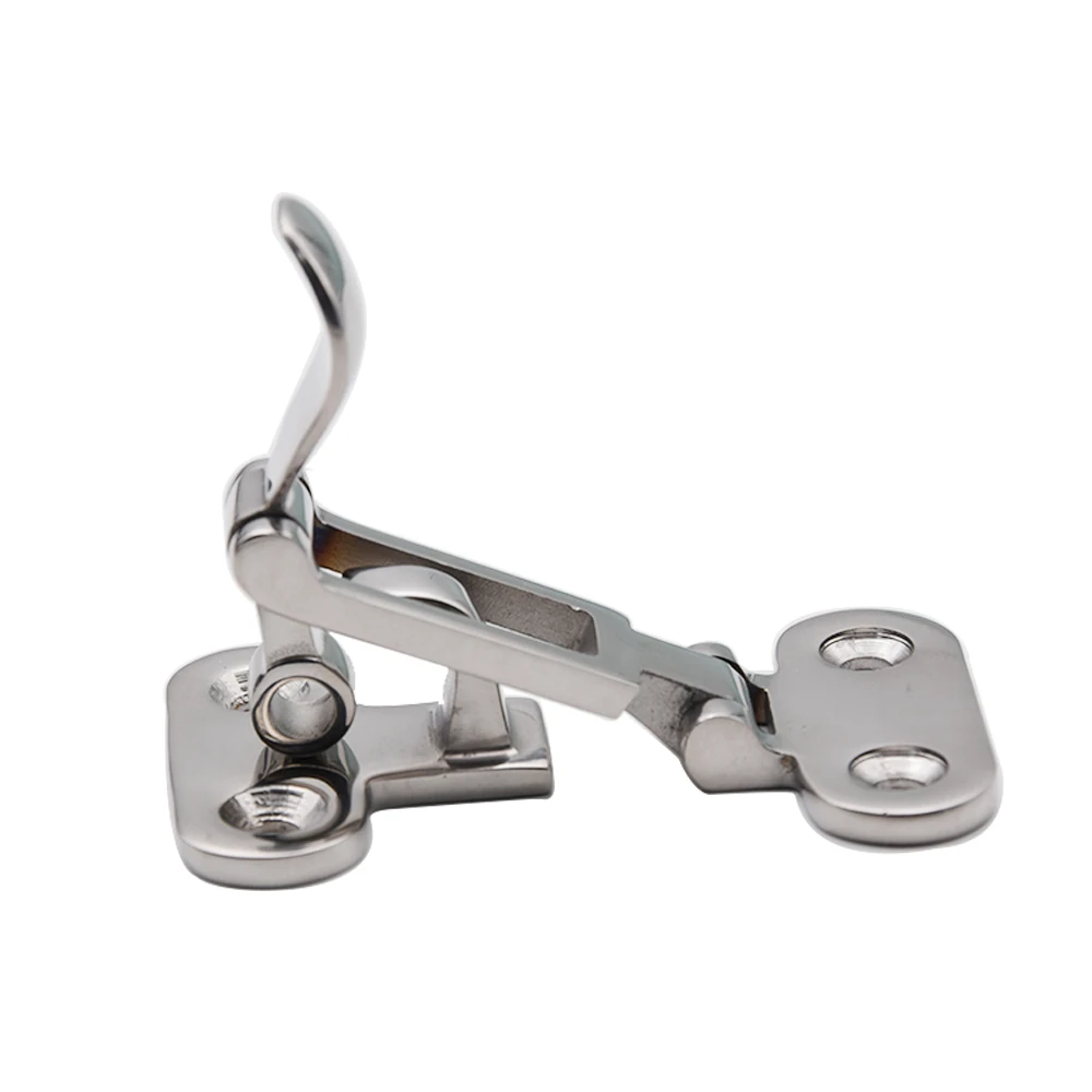 2Pcs 316สแตนเลสสตีล Clamp Deck Hasp ล็อค Marine เรือ Locker ลง Anti-Rattle Latch Fastener ฮาร์ดแวร์ yacht อุปกรณ์เสริม