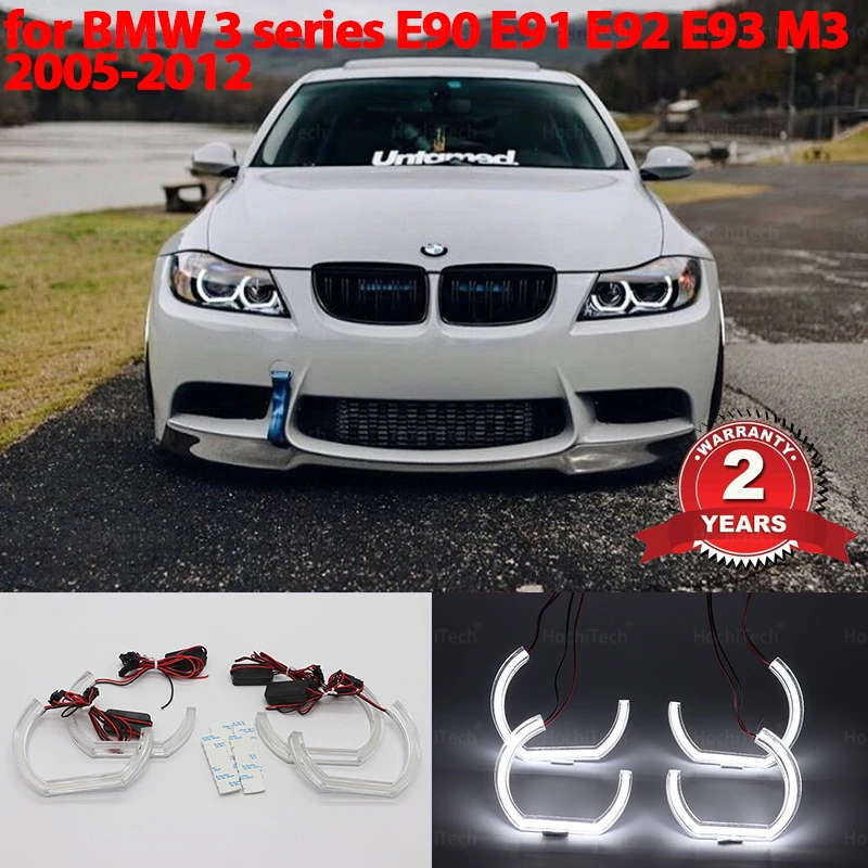 for BMW 3 series E90 E91 E92 E93 M3 2005-2012 Ultra Bright Concept M4 Iconic Style LED Angel Eyes  rings kit Day light