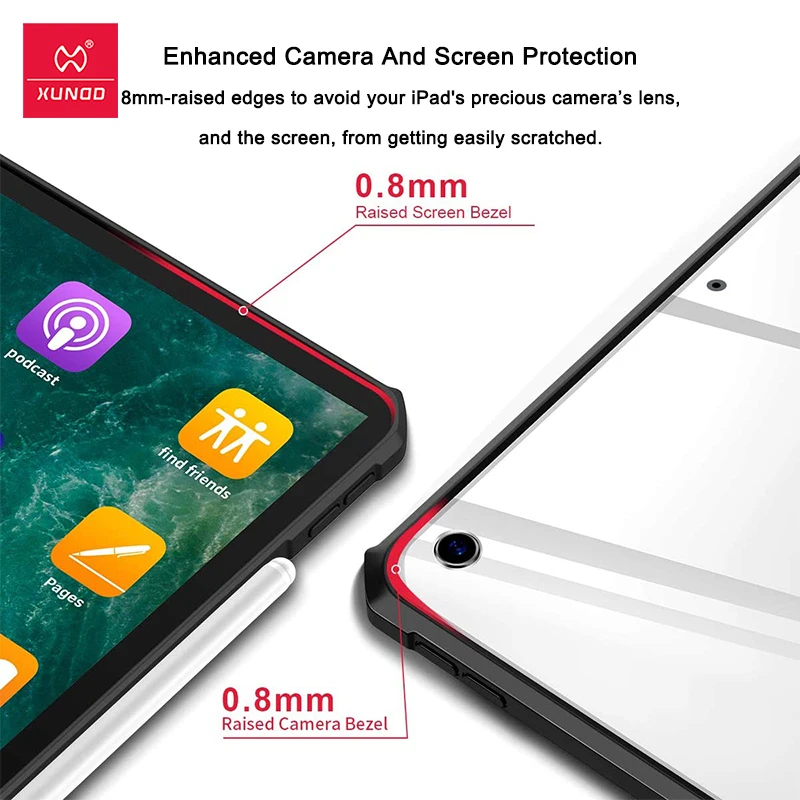 아이패드 미니 4 5 6 2021 케이스, 아이패드 미니 6 케이스, Xundd 에어백 범퍼 낙하 방지 태블릿 커버, 애플 아이패드 미니 4 미니 5 케이스