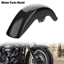 Motorcycle Gloss Black Front Fender Mudguards Cover For Harley Softail FLSTF Fat Boy FLSTFB Fat Boy Lo 2006-2017