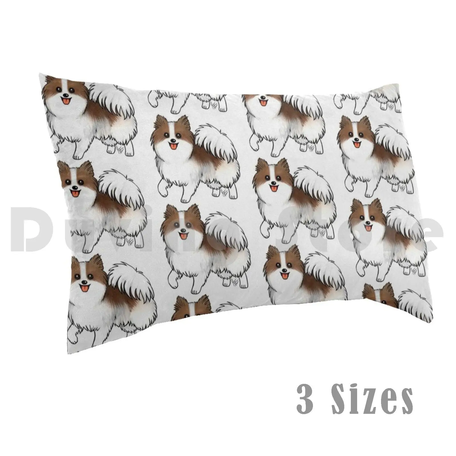 

Pomeranian-White And Brown pillow Case 20 * 30 Inch Dog Dogs Pomeranian Toy Pom Pommeranian Pomeranien