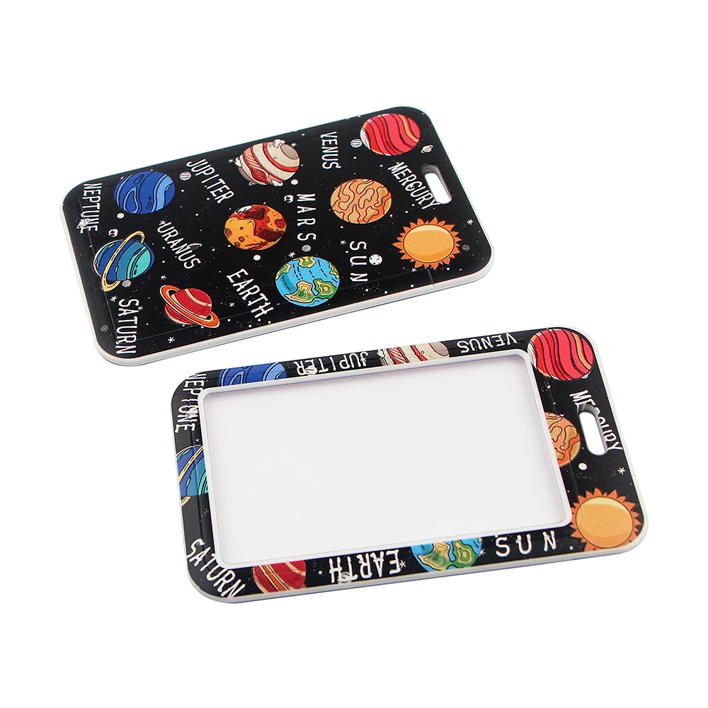 ER818 Creative Planets Lanyard Card Holder Student Hanging Neck Mobile Phone Lanyard Badge Subway Access Card Holder
