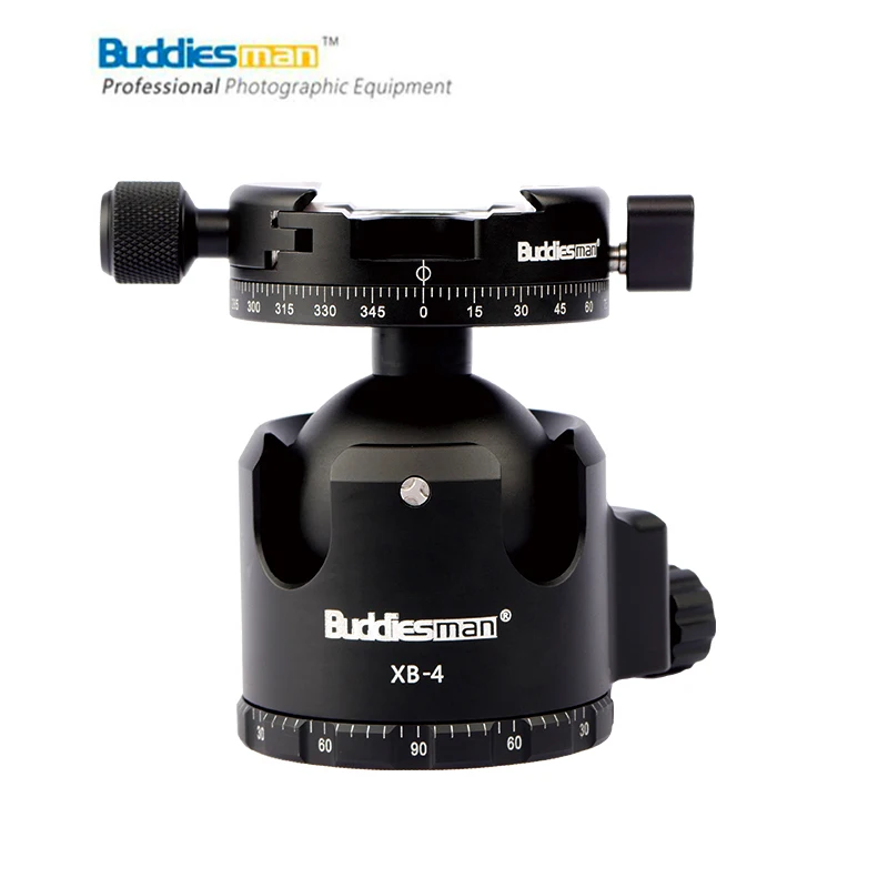 

Buddiesman 52mm 44mm XB Superior Low-Profile Ball Head With Panning Clamp Panoramic Head 360 Degree Tripod Head XB4 XB3