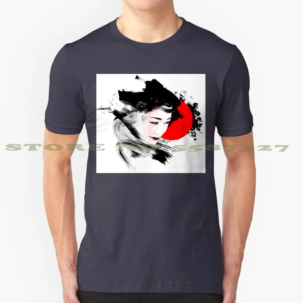 Japanese Geisha 100% Cotton T-Shirt Japanese Kyoto Tokyo Shrine Temple Origami Karate Shinjuku Harajuku Buddha Buddhism Geisha