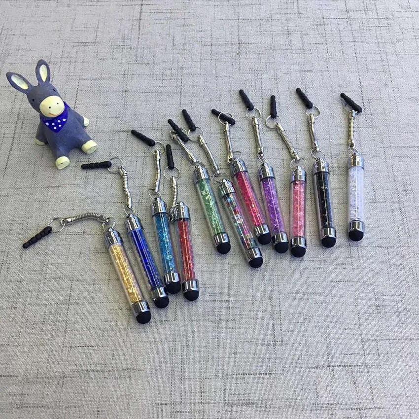 Rhinestone Stylus Pen with Dustproof Plug for Universal Touch Screens Devices, Capacitive Stylus for Tablet Smart Phones