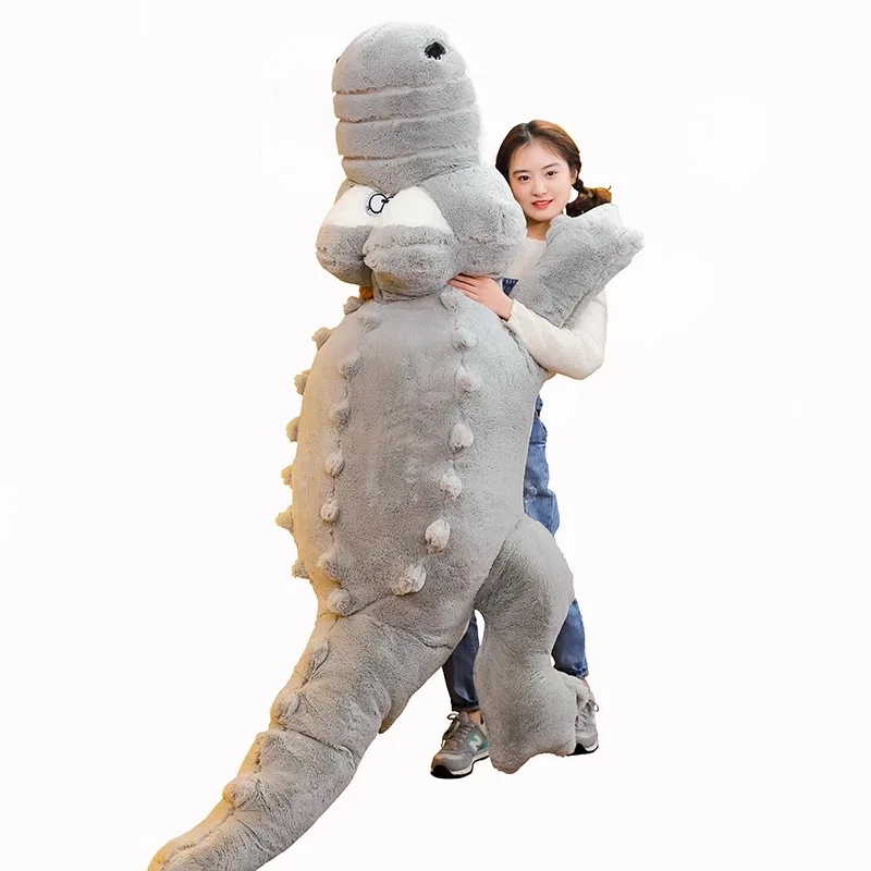 

Dorimytrader 200cm Jumbo Simulation Animal Crocodile Stuffed Pillow Cushion Big Cartoon Alligator Plush Toy Kids Doll DY60155