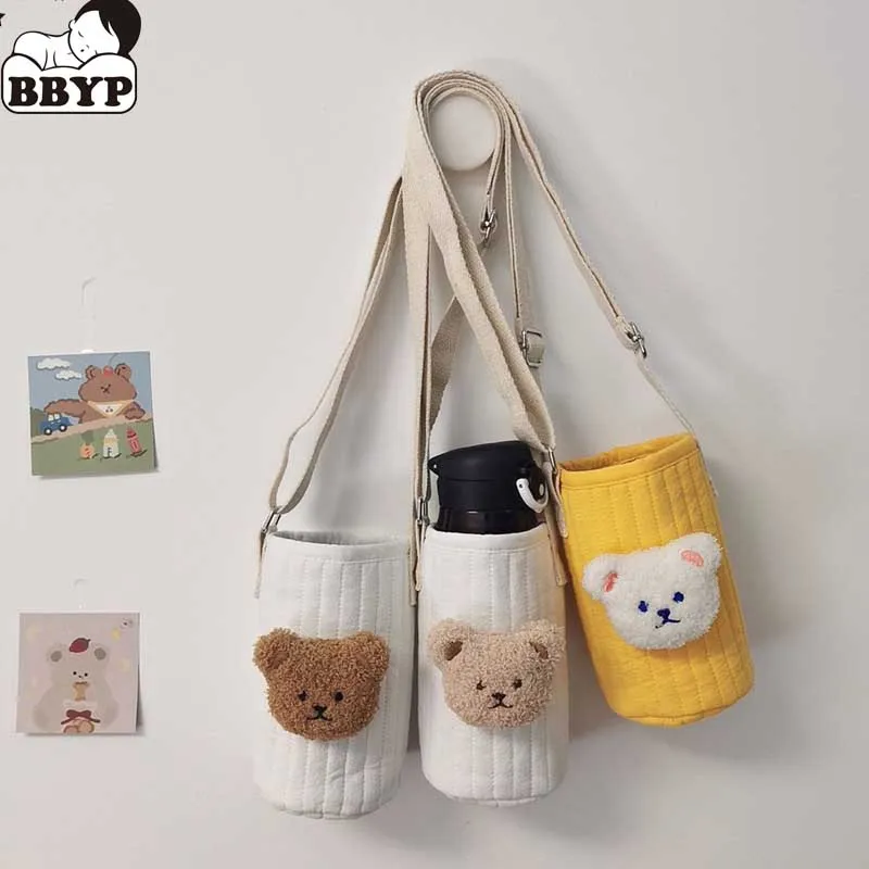 

Cartoon Bear Sport Water Bottle Cover Case Insulated Bag Thermos Cup Pouch Portable Vacuum Glass Cup Set Sport 15.5x8.5cm