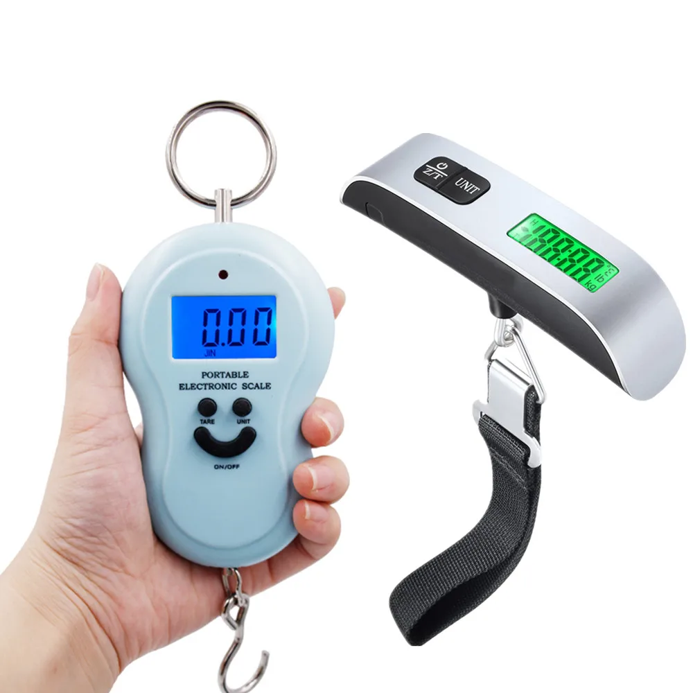 Bagagem Digital Hanging Scale com Backlight Mala Portátil Eletrônica Viagem Pesa Escala 50kg 110lb 40kg x 10g
