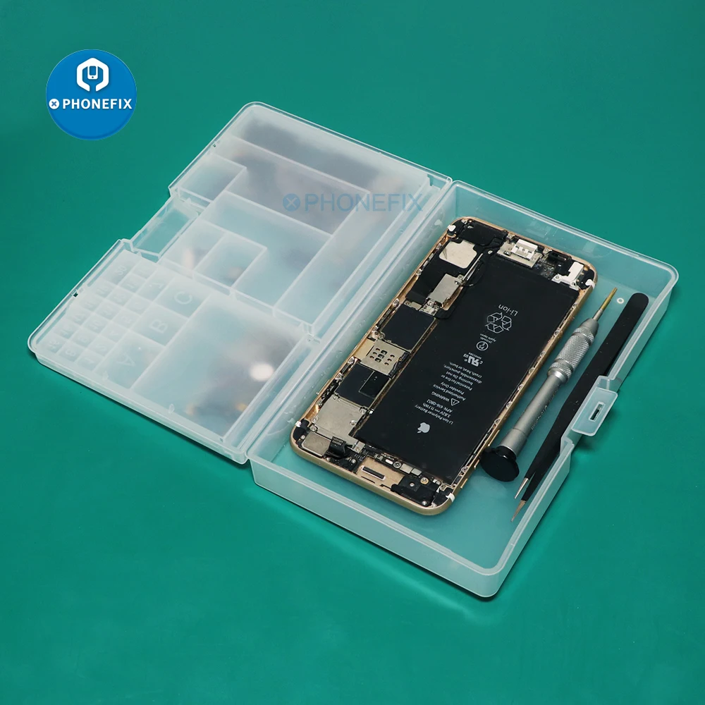 SS-001A Multi-function Storage Box Double-layer Plastic Tool Box Mobile Phone LCD Screen Mainboard IC Parts Organizer Container