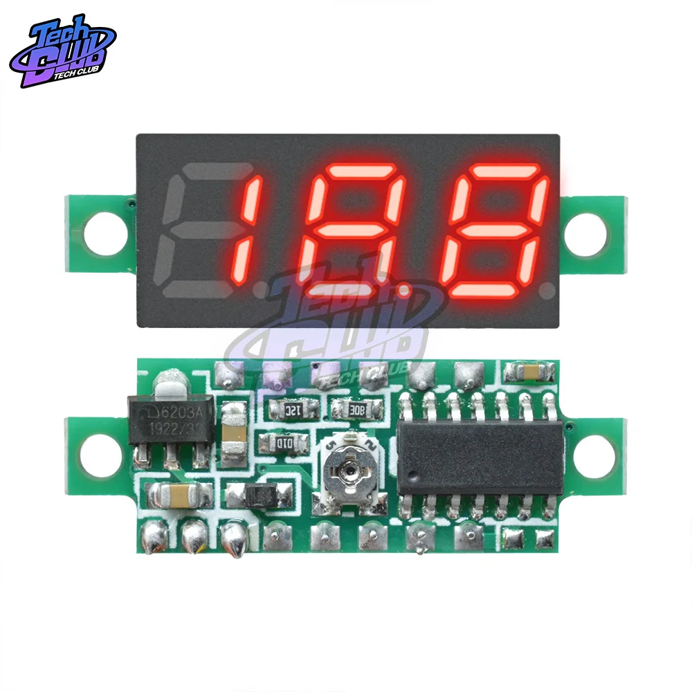 DC 0-100V 3 Wire Mini Calibro del Tester di Tensione Voltmetro A LED da 0.28 pollici Digital Display Panel Voltmetro Rivelatore strumenti di monitoraggio