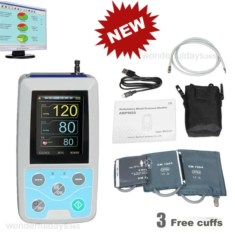 CONTEC ABPM50 24Hours Ambulatory Blood Pressure Monitor, NIBP Holter CE