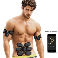 Abdominal Training Apparatus  Muscle EMS Fitness Patch Lazy Relaxation Massager Exerciser Fitness Equipment Control Masajeador