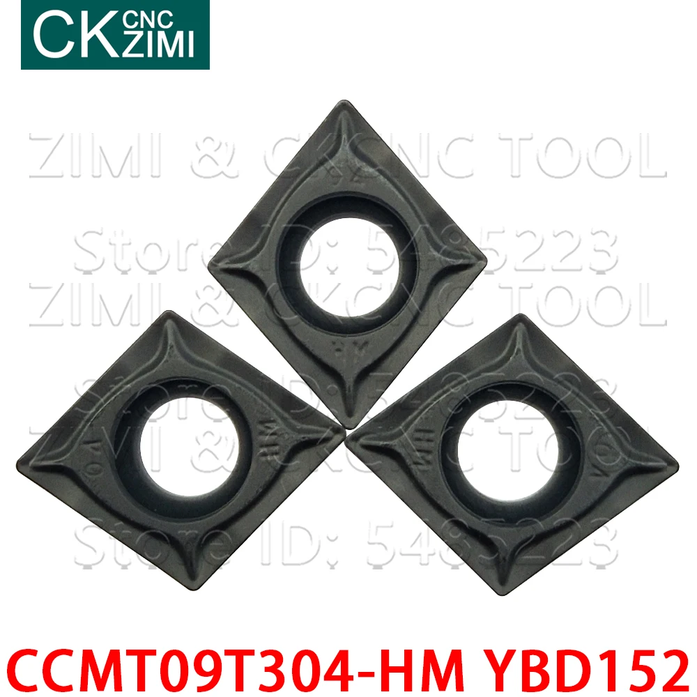 

CCMT09T304-HM YBD152 CCMT3 (2,5) 1-HM YBD152 карбидный резак для наружной обточки вставляет инструменты вставки с расточной головкой CCMT для чугуна