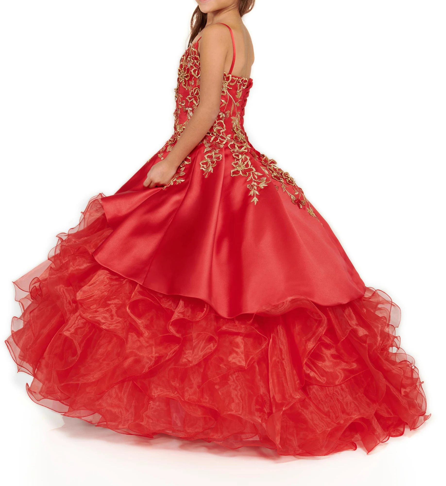 2021 vermelho sparkly vestido de baile quinceanera vestidos mãe filha querida bordado doce 16 vestido festa usar babados organza