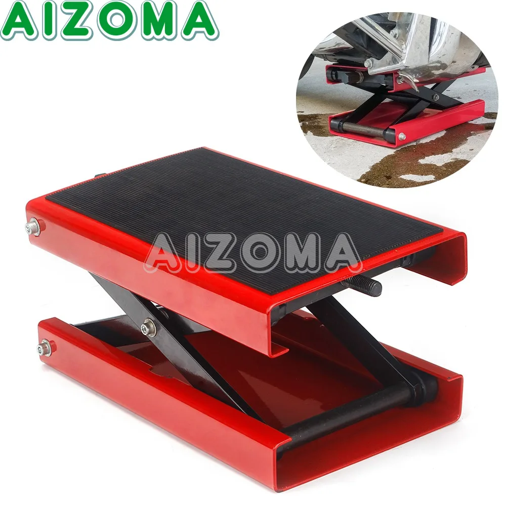 

1100LBS Steel Motorcycle Dilated Scissor Lift Jack Repair Stand For Cruisers Trikes Can Am Spyders UTV Dirt Bikes Snowmobiles