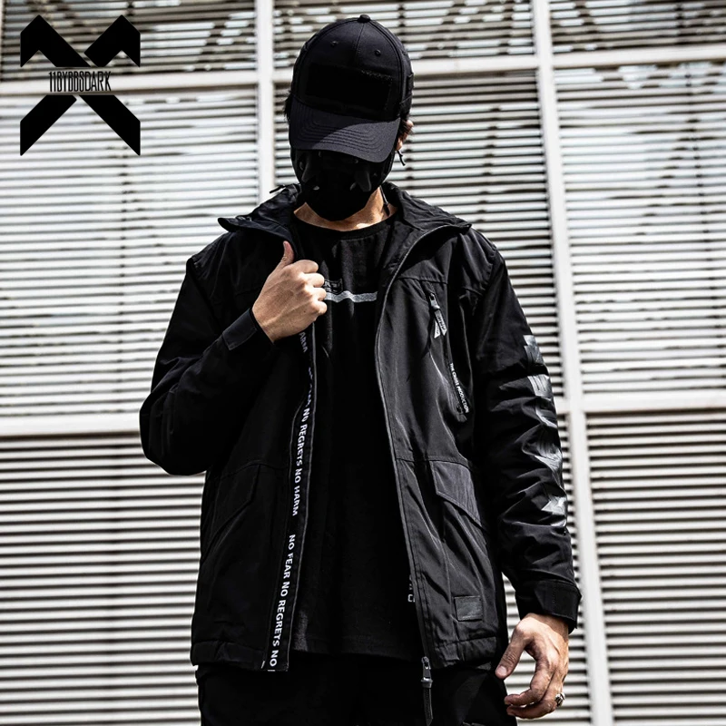 

2023 HOT Spring Winter Thick Tactical Jackets Waterproof Windbreaker Mens Black Cargo Jacket Hip Hop Streetwear Hooded Coats