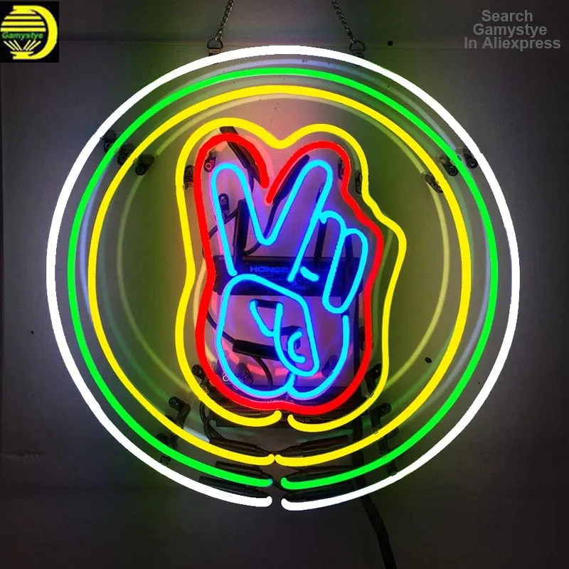 

Neon Sign Yeah Gesture Lamps Neon Light Wall Sign Beer Bar Pub Cafe Neon Lamp Neon Light Board Beer Bar Pub Home Lights Glass