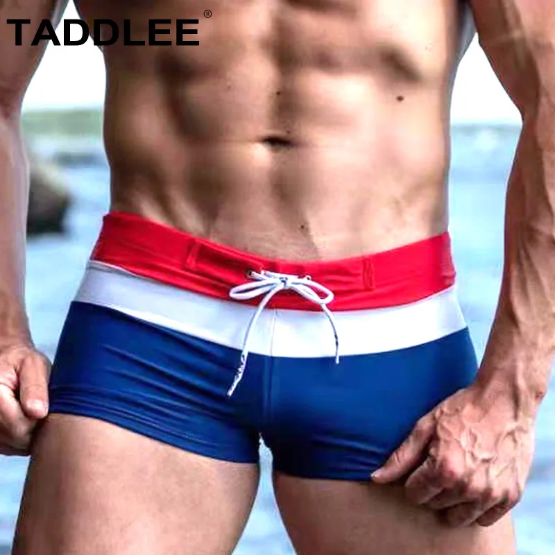 

Taddlee Brand Sexy Men's Swimwear Swim Boxer Briefs Bikini Gay Penis Pouch Padding Insert Camo Swimsuits Men Bathig Suits New