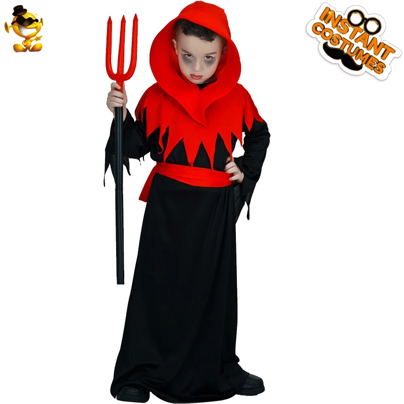 Trẻ Em Quỷ Áo Dây Trang Phục Halloween Vai Trò Chơi Bé Trai Đỏ Có Mũ Đáng Sợ Ma Quỷ Trang Phục Quần Áo Cho Purim Trang Phục Dự Tiệc