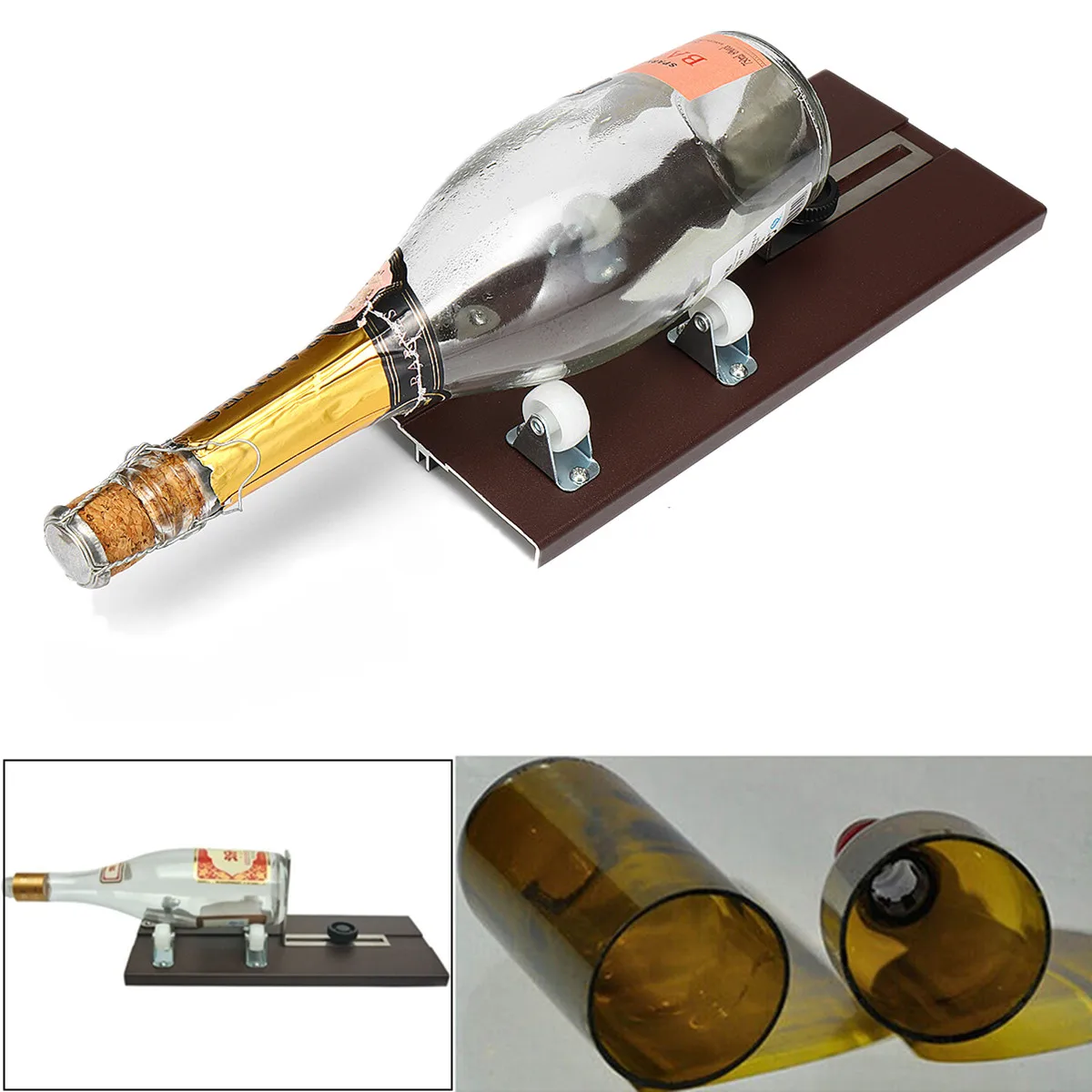 Cortador de garrafa de vidro espessura de corte 3-10mm de corte de liga de alumínio melhor controle de corte preciso diy reciclar kit de ferramentas de corte