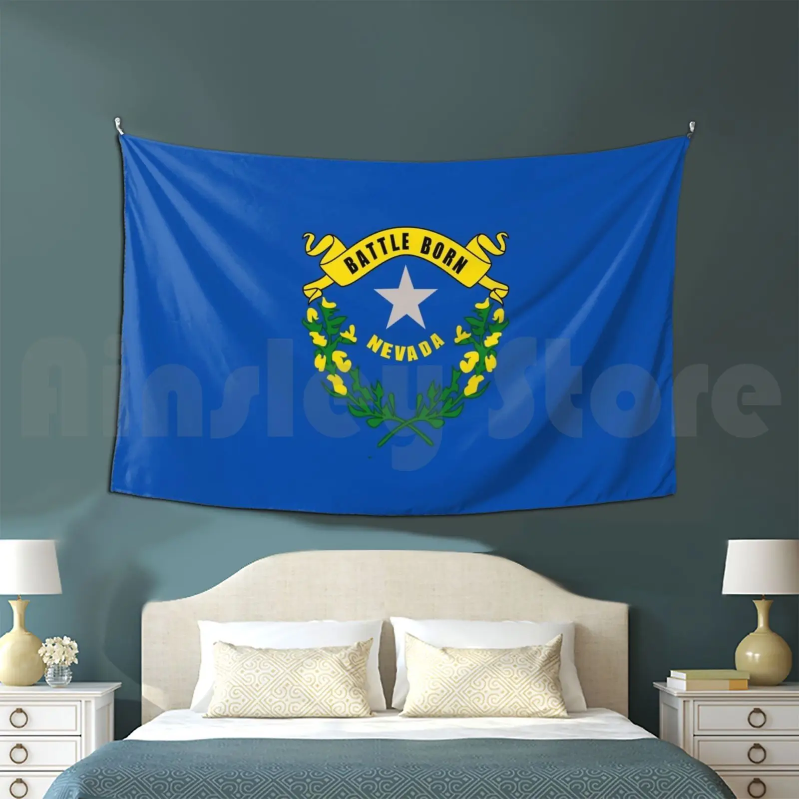 Nevada Flag. Usa Customized Tapestry Nevada America American Carson City Las Vegas Flag Flagshop Usa