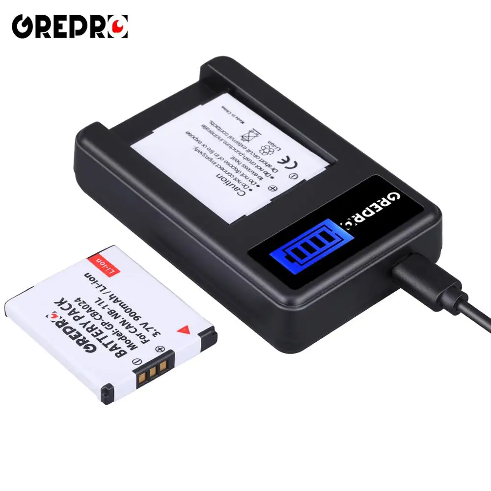 900mAh NB-11L NB11L NB 11L NB-11LH Batterie + LCD Ladegerät für Canon PowerShot A2300 IST A2400 IST A2500 A2600 a3400 IST A3500 IST