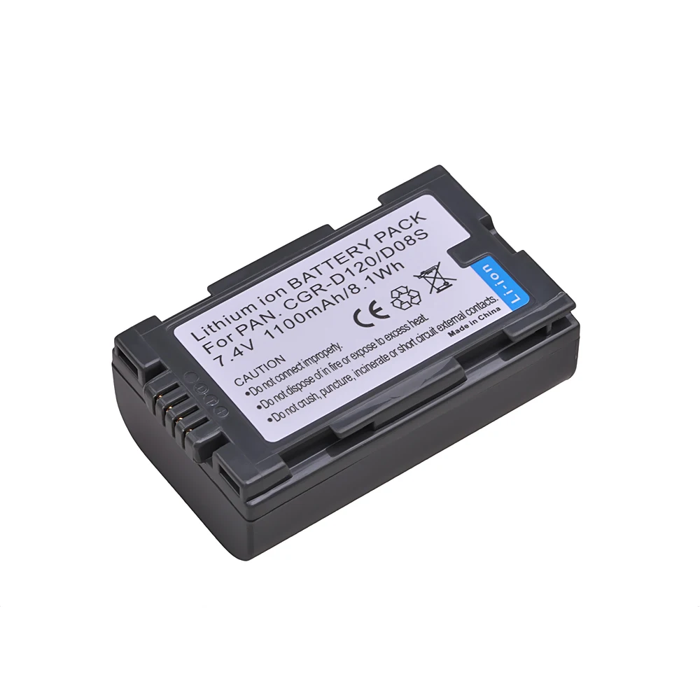 1100mAh CGR-D120 CGR-D08S CGR D120 D08S Battery for Panasonic CGA-D54 AG-DVC15 NVDA1B PV-DV402 NV-DS12B NV-DS15 NV-DS150B Batter