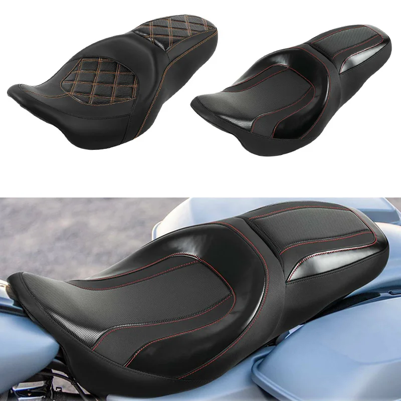 

Motorcycle Front Driver Passenger Seat For Harley Touring Road King Road Glide 2009-2020