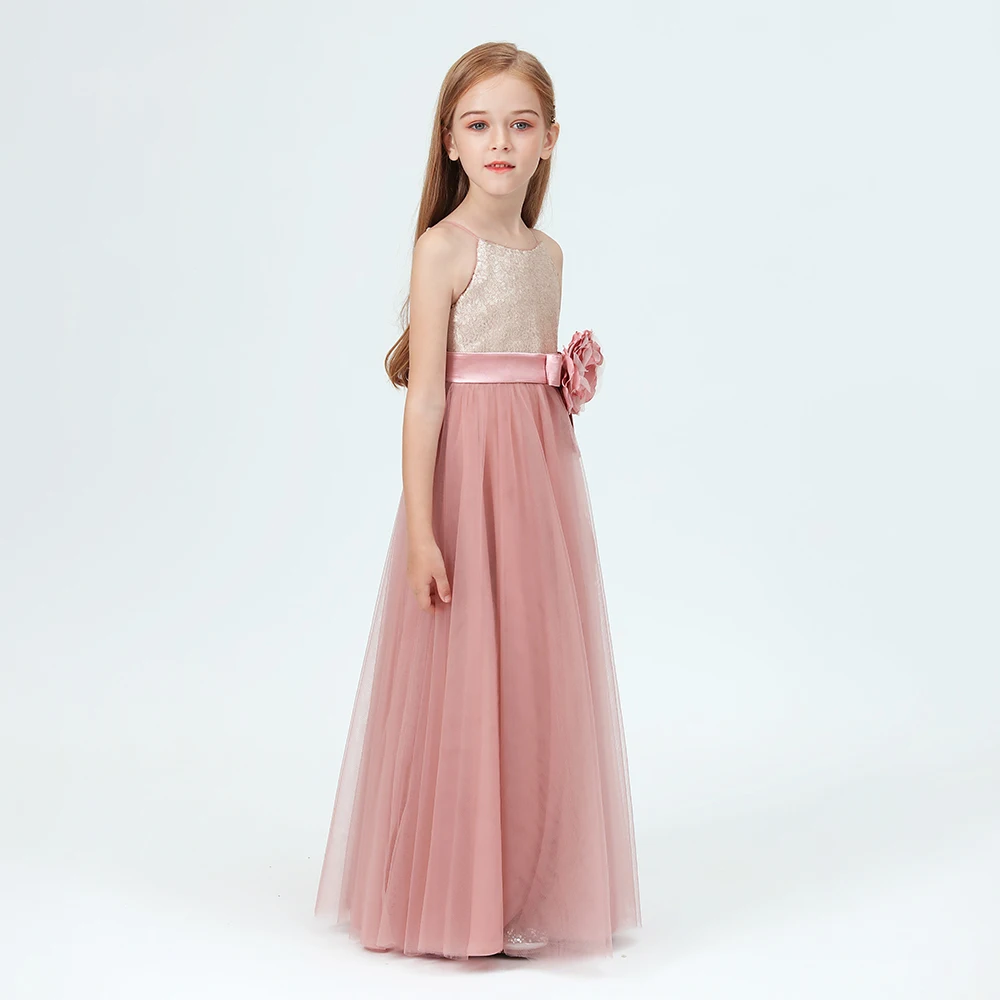 Vestido de niña de flores de tul para niños, celebración de festividad, boda, desfile, evento, ceremonia, cumpleaños, noche, fiesta, banquete, baile de graduación