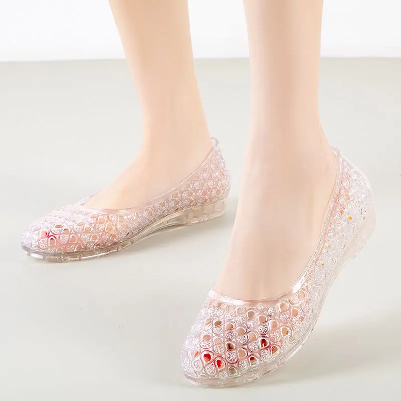 New sandals slippers crystal sandals female bird\'s nest Baotou breathable soft bottom home sandals mother sandals V213