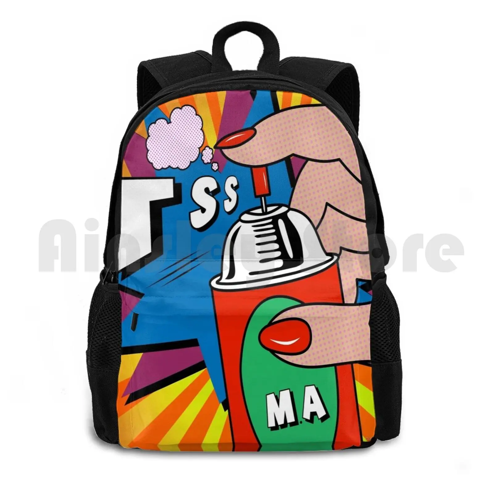 Pop Art Outdoor Hiking Backpack Riding Climbing Sports Bag Sexy Cool Fun Retro Geek Comics Funny Womens Figurine Humor