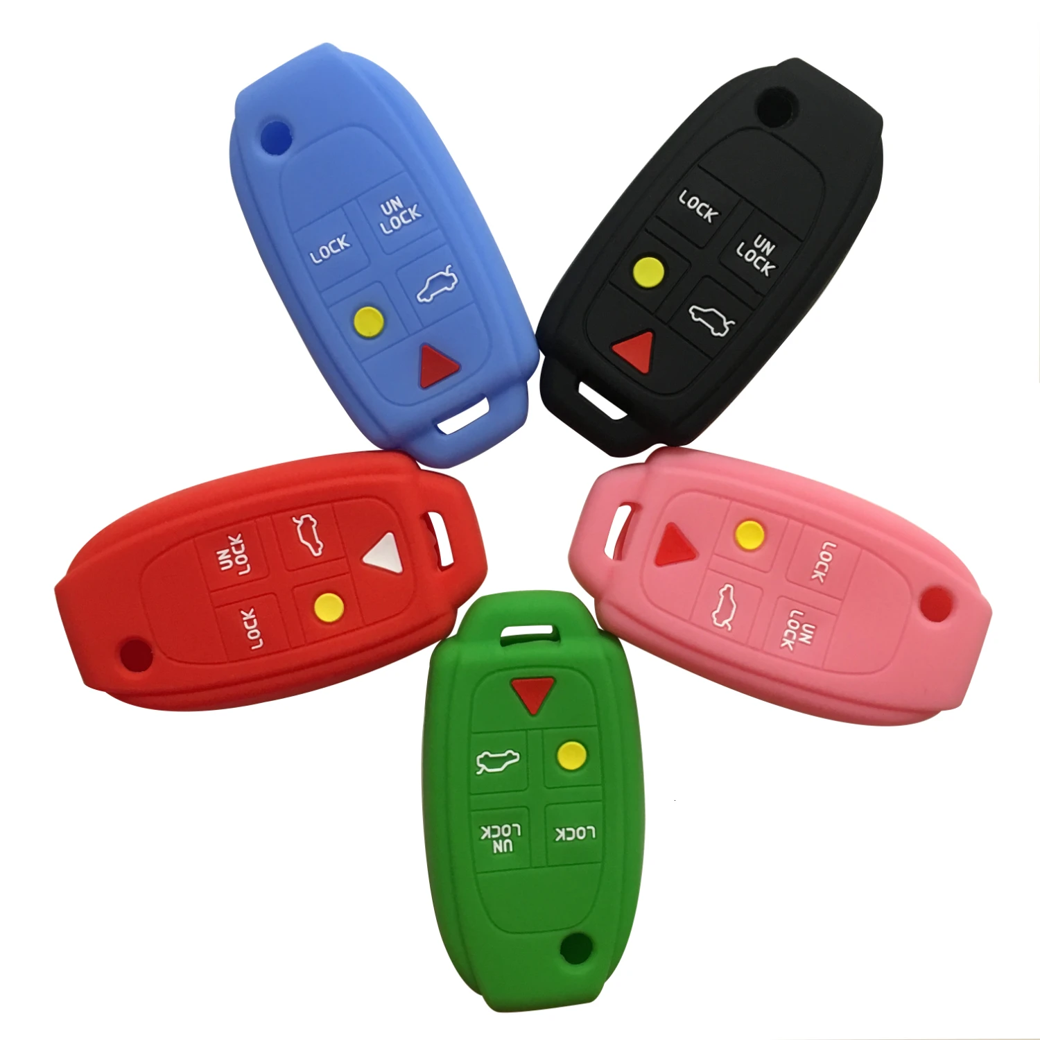 Silicone Remote Flip Key Case For Volvo XC90 S80 XC70 S60 V70 D05 5 Button Key Cover Case Fob Car Accessories Skin Holder Shell