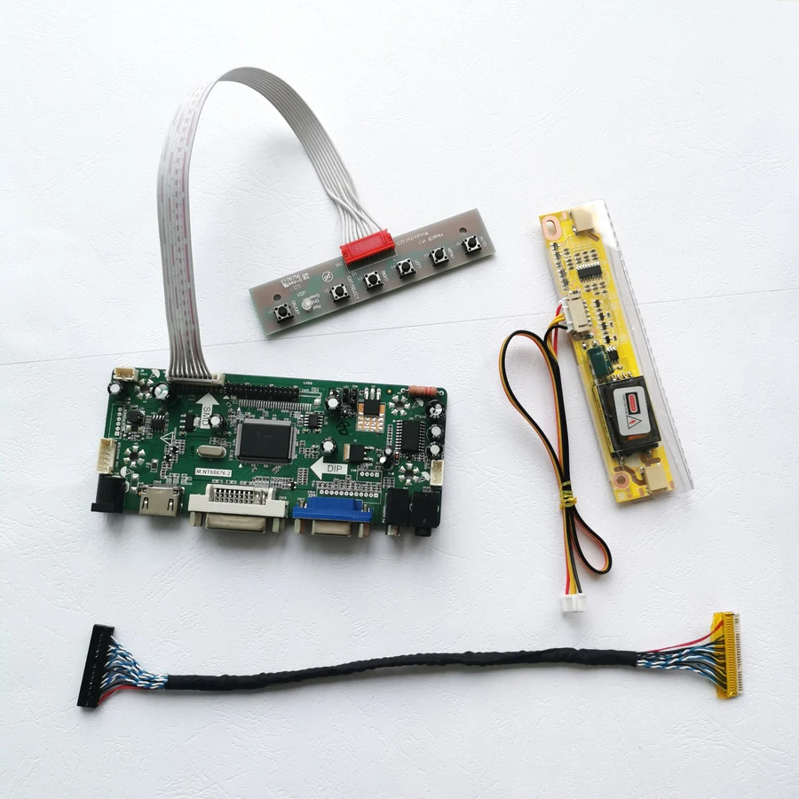 

Fit LM215WF1 LM215WF2 With Keyboard 1920*1080 21.5" VGA DVI 2CCFL LVDS 30Pins M.NT68676 LCD Screen Controller Board DIY Kit