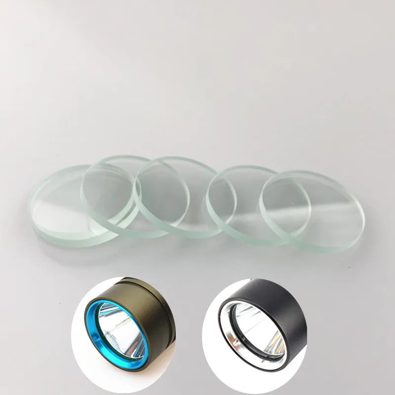 3 pcs 4MM Tempered Glass Protective Lens for diving LED flashlight dive torch lamp light