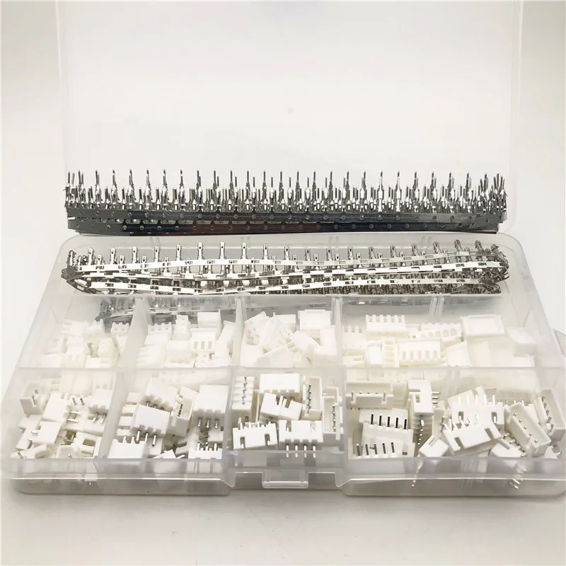 

560Pcs 2.54mm 2.5mm 2/3/4/5 Pin Housing and Male/Female Pin Head Connector Adapter Plug Set Perfectly Compatible with JST-XHP