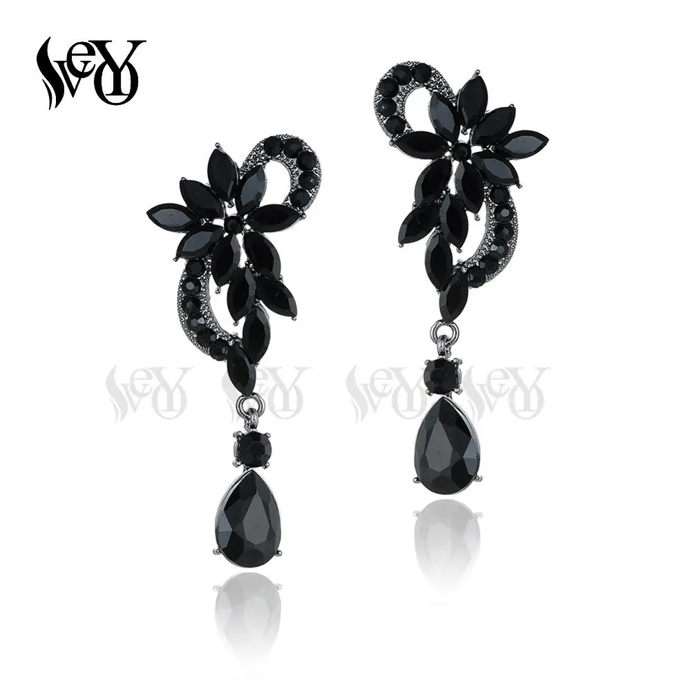 VEYO Elegant Symmetrical Butterfly Crystal Earrings Trendy bridal Earrings For Women Gift