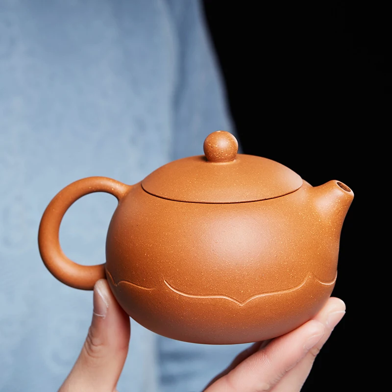 |Yixing recommended pure manual household kung fu tea authentic famous ore section of mud single teapot's beauty