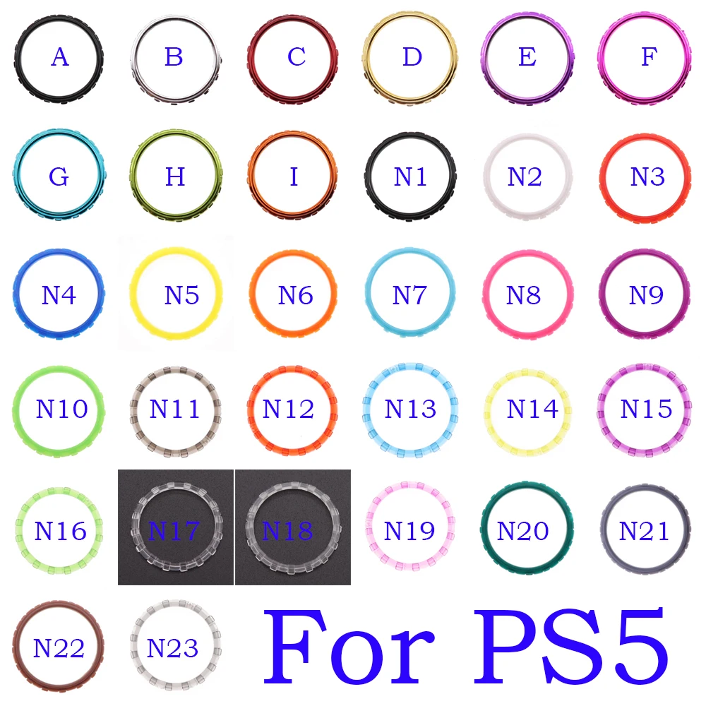

1SET Replacement Accessories Chrome Accent Rings for PS5 Controller Plastic Accent Rings