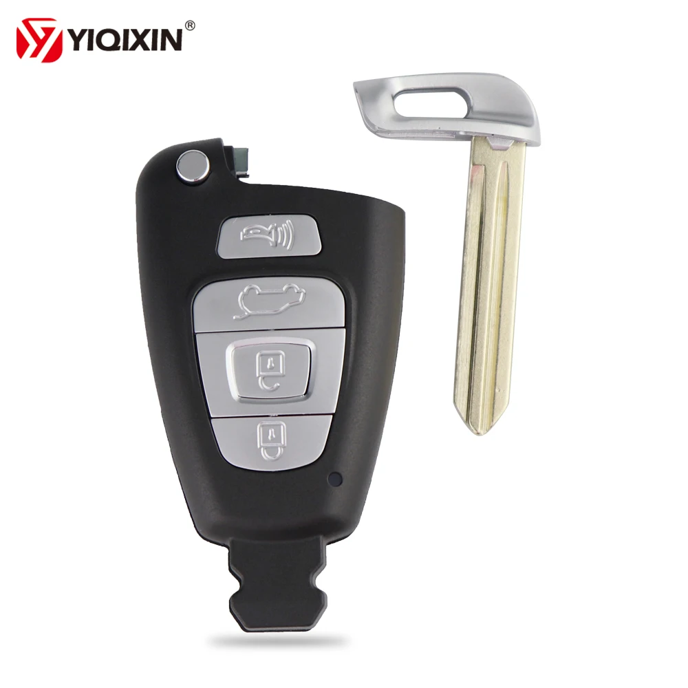 

YIQIXIN 4 Button Smart Card keyless Entry Eemote Control Remote Key Shell Car Key Case For Hyundai Veracruz 2007-2012