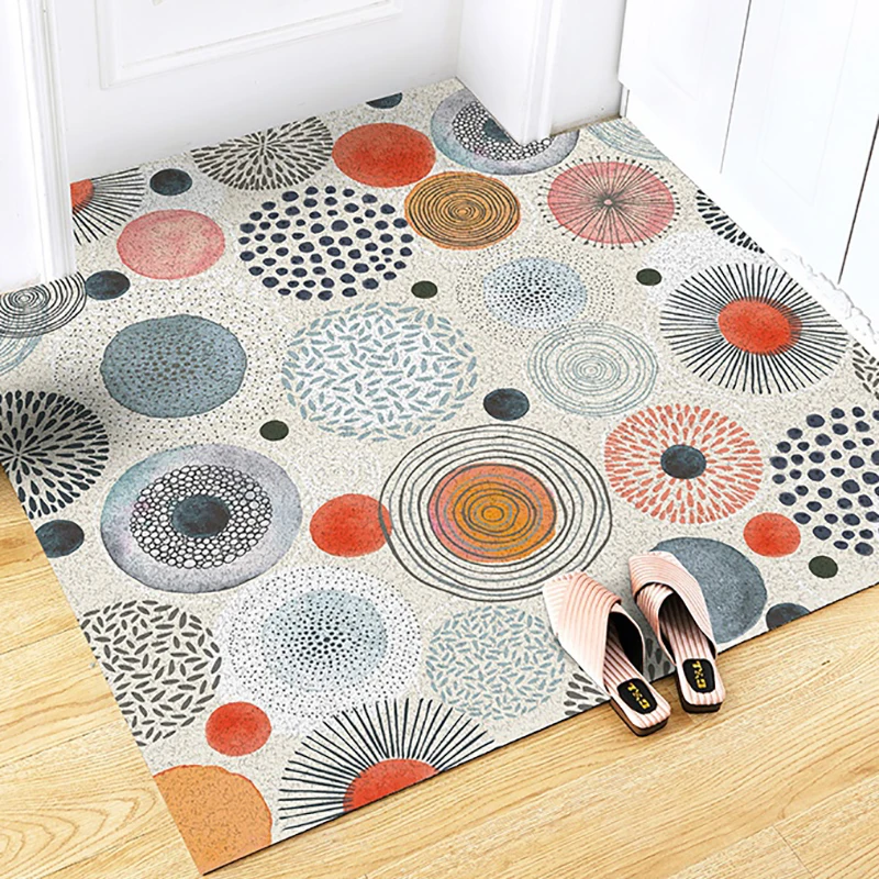 Nordic Geometric Mat Carpet Living Room Mat Entrance Door Mat Carpet PVC Non-slip Mat Kitchen Mat Custom Home Hallway Mat Carpet